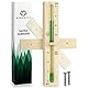 Parent 15 Minuten Sauna Sanduhr aus 100% nordischer Fichte mit robustem hitzebständigem Glas & dunkelgrüner Kontrastfarbe + 2 Edelstahl Schrauben - Hochwertiges Aufguss Zubehör (Sauna Sanduhr)