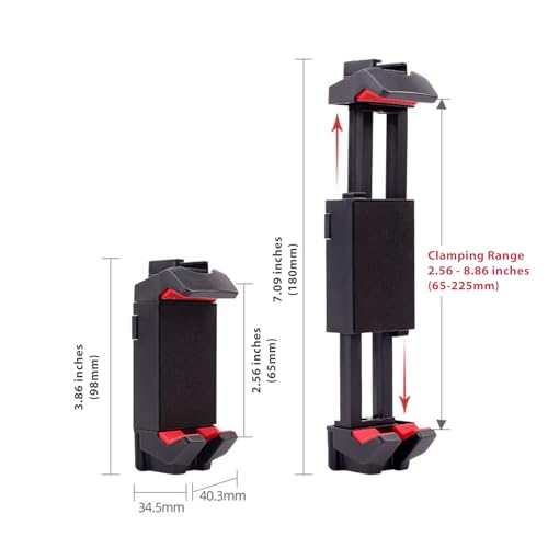 Image of Kado Metal Portable Monitor Stand Tripod, Phone /Tablet Clamp for Desk | 100x100mm 75x75mm Wall /Arm Mount Clamping, 360 Ball Head and 1 /4 inch Screw Compact for Phone, Tablet, Projector, Camera, Webcam