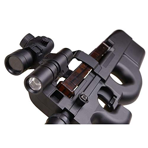 CyberGun Paquete Completo con Accesorios - Arma para Airsoft, Modelo WD90, 0,5 Julios, Color Negro, Modelo eléctrico, Disparo único o ráfagas