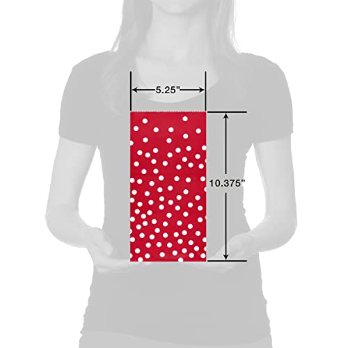 American Greetings 10.375'' Red Goodie Bags, Stripes And Polka Dots (16 Bags) #TOP4