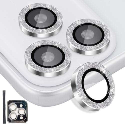 Protection objectif 17 Pro verre trempé aluminium argent pailleté cadre installation
