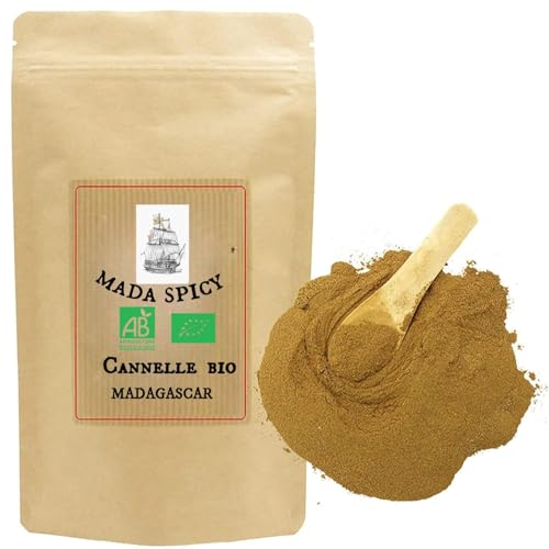 Canela “ceylan” organica en polvo de Madagascar 1000g ”Alta Calidad”. Bolsita eco cierre zip.