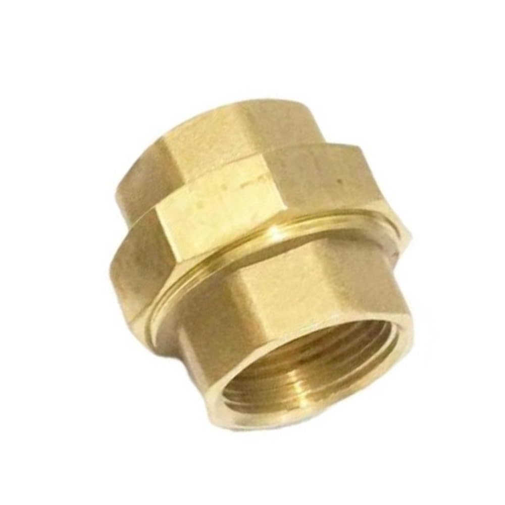 Gaojudaf Women's One Color Threaded Pipe Fitting Bsp Brass Pipe Union Adapter, 1/2 3/4 1Inch Water Supply Fitting Plumbing Coupler 1Pc(1Inch)
