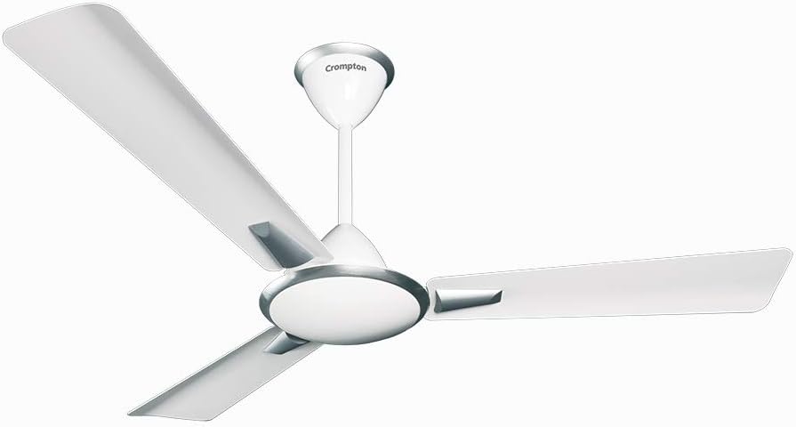 Crompton Aura 1200 mm (48 inch) High Speed Decorative Ceiling Fan (New White)
