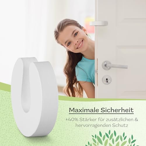 LeBone Premium Klemmschutz für Türen - 6 Stück Weiß - 2,3cm Ultra-Stark - Extra-Breit - Schaumstoff Türstopper als Kindersicherung und Fingerklemmschutz für Babys und Kinder
