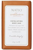 Natio Australia Wellness Exfoliating Body Bar 200g - Face and Body Exfoliating Bar, Skin Softening Body Scrub - Made in Australia