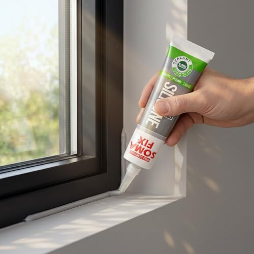 Image of Gray Silicone Caulk (No Gun Needed) Flexible & Waterproof Caulking Tube | Silicone Sealant for Bathroom, Kitchen, Aquarium, Sink, Window, Countertop - 1.7 fl.oz