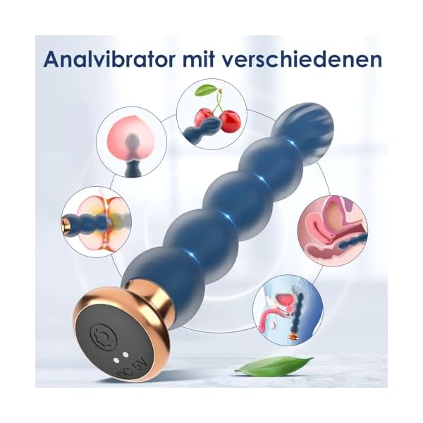 Analvibratoren Anfänger Analplug# für Männer und Frauen, Silikon Analkugeln Butt plug mit 10 Vibrationmodi Fernbedienung Sexspielzeug Prostate Stimulation Massager für Parre Extrem Sex – Bild 7