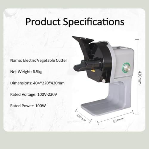 Electric Vegetable Cutter - Multifunctional Garlic & Scallion Slicer, Automatic Vegetable Chopper, Commercial Food Processor for Quick & Effortless Meal Prep