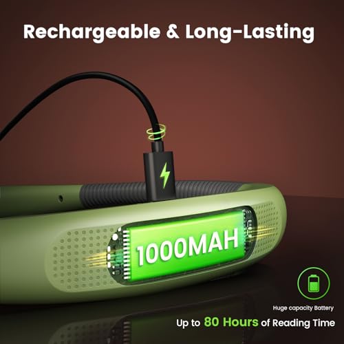 Image of Glocusent Reading Light LED Neck Light,80-hr Rechargeable Book Light
