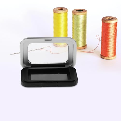 Image of Tofficu Magnetic Needle Storage Case Sewing Needle Holder and Thread Box for Cross Stitch Portable Sewing Supplies Organizer with Frosted Grip 3.07 X 1.96 X 0.47 in