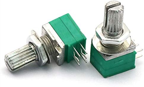 10Pcs Single Linear Rotary Seal Amplifier Potentiometers Type B B50K 50K Ohm Knurled Shaft 6Pin