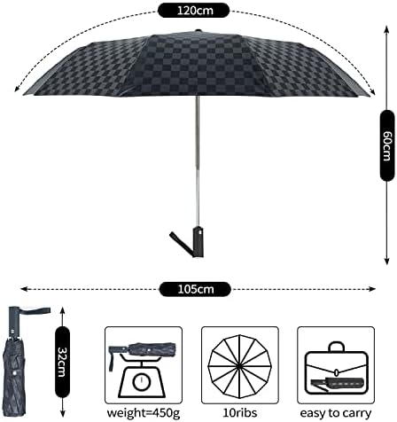 ElifeAcc Windproof Umbrella Auto Compact Folding Umbrella Travel Fast Drying Unisex