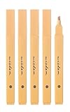 DIVERSEBEE Bible Highlighters with Soft Chisel Tip, 5 Pack Single Color Pens No Bleed, Quick Dry, Cute Aesthetic Markers for Bible Study Journaling Supplies (Yellow)