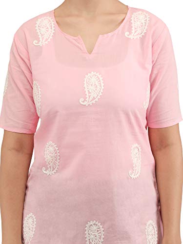 Image of QAZMI Women's Regular Kashmiri Embroidered Cotton