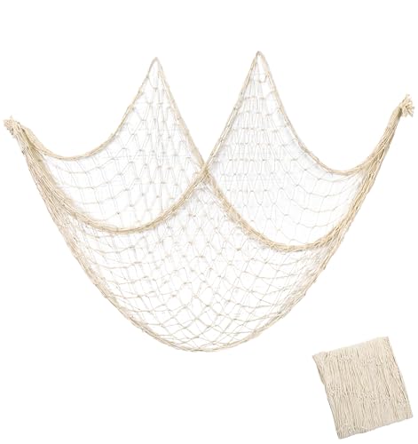 Decorative Fishing Net, 40 x 80 Inch Fish Net Decorations,