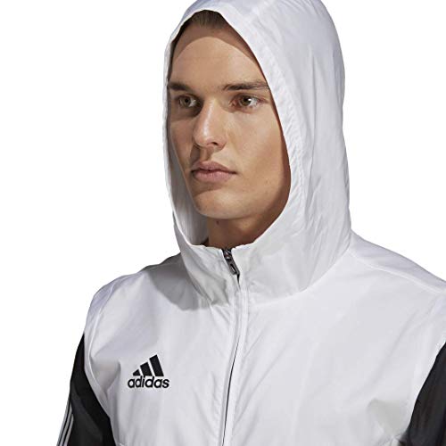 adidas Men\'s Tiro Windbreaker, Black/White, X-Large