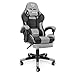 Produktbild Furgle Gaming Stuhl Bürostuhl PC Stuhl Ergonomischer Gaming Stuhl Supersportwagen Designkonzept PU Leder verstellbare Armlehne mit Kopfstützen, verstellbaren Armlehnen und Fußstützen,Schwarz-Grau