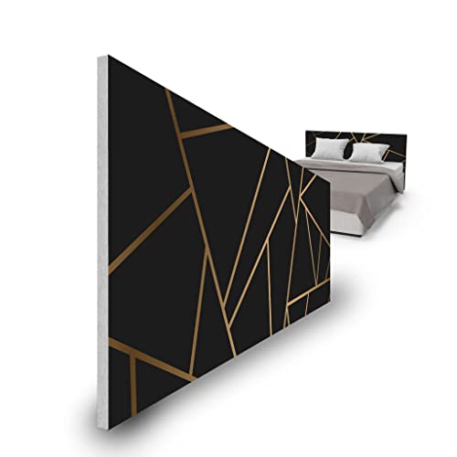 Detalles Creativos Tête en PVC 10 modèles différents 6 Mesures Placement facile Tête de lit décorative pour lit. Matériel d'ancrage inclus (Géométrie) CAB103