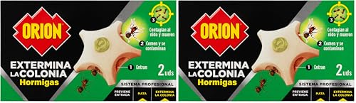 Orion - Cebo Mata Hormigas, Elimina la Colonia y la Reina, Gel de Alta Atracción, Acción Prolongada, Eficacia Profesional para el Hogar - 2 uds (Paquete de 2)