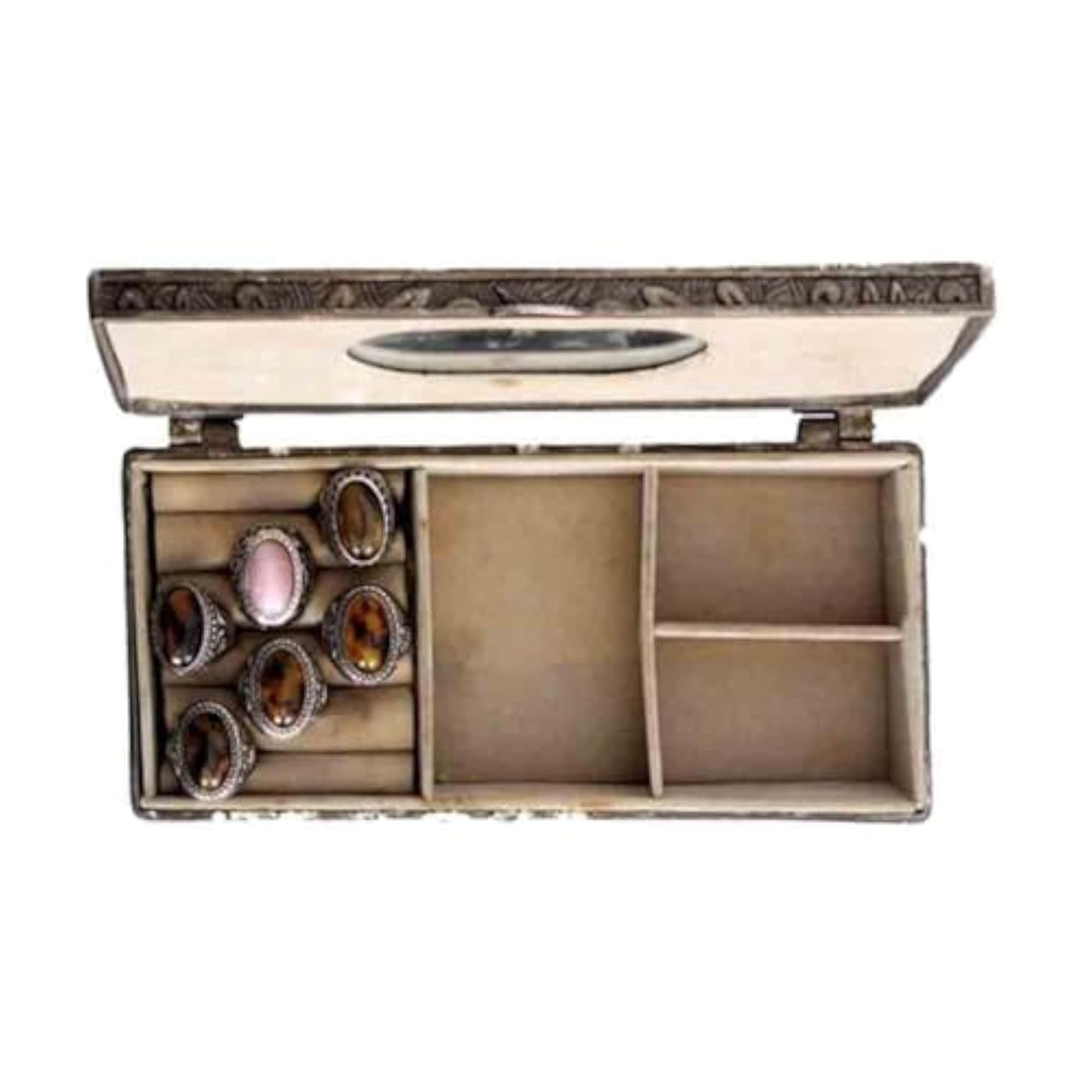 Exquisite Antique Copper Jewellery Box, Timeless Elegance