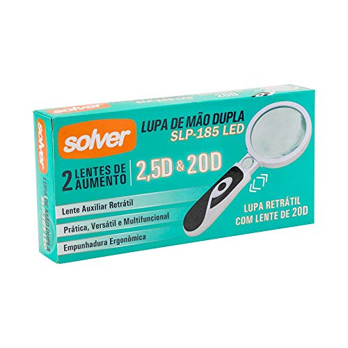 Lupa de Mão Dupla Hikari Solver SLP-185 LED