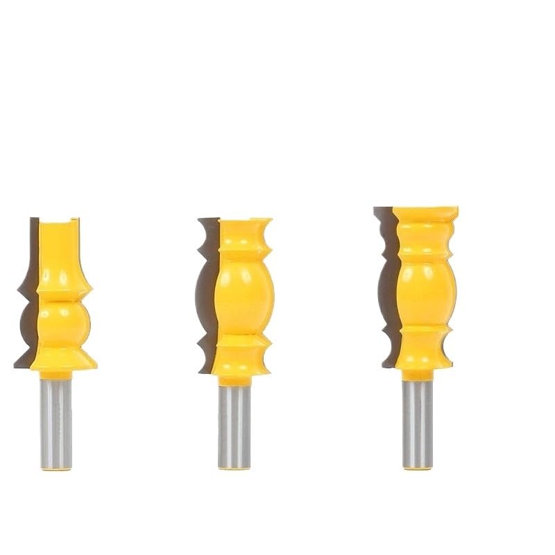 3 brocas de 12 mm y 1/2" for moldura de corona, fresa de corte for carpintería, espiga for herramientas de madera MC03115(12.7mm shank)
