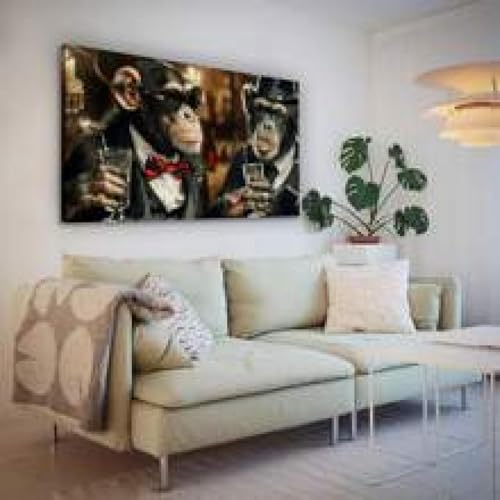 Peintures sur toile d'animaux singe 40x60cm pour image murale - 4