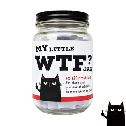 Funny Affirmation Jar:60 Badass Self-Care Quotes,Daily Motivational and Inspirational Affirmations...