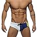 Mens Swimsuit Briefs Padded Swimwear Stitching Sexy Fashion Swimming Bikini Board Beach Surfing Swim (Men, Tag M (US S), Darkblue)