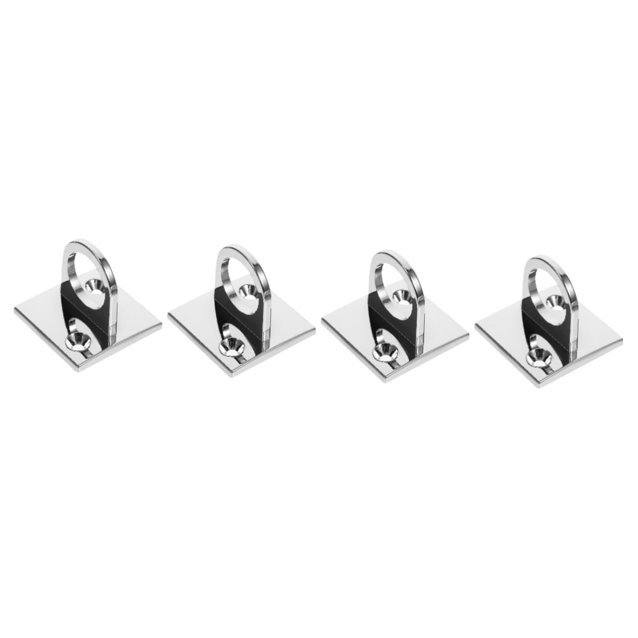 CHILDWEET 4pcs Lanyard Metal Hook Stanchion Mount Crowd Control Stanchion Wall Plate Safety Barriers Eye Plate Crowd Control Stanchion Eye Plate Rope Stanchion Wall Plate Silver Zinc Alloy