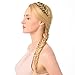 DIGUAN Messy Wide 2 Strands Synthetic Hair Braided Headband Hairpiece Women Girl Beauty accessory, 62g/2.1 oz (Dirty Blonde)