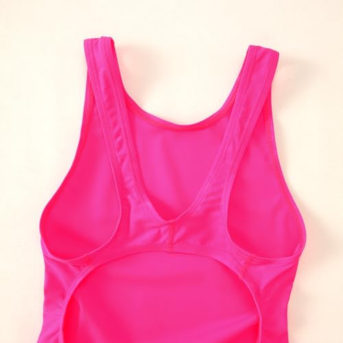 Image of GLIGLITTR Girls' Athletic One Piece Swimsuit Kids Black Swimwear for Swim Team Practice Competition Beach Sport Bathing Suit