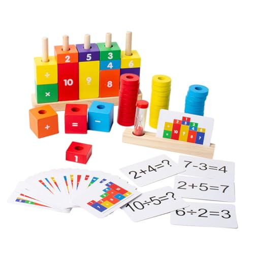 Toddmomy 1 Juego De Bloques De Construcción para En Edad Preescolar Juguetes Educativos para Pequeños Palitos para Contar Números Juguete Cognitivo De Vidrio Colorido