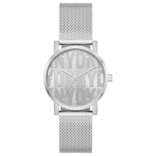 DKNY Reloj Analógico para Mujer de Cuarzo con Correa en Acero Inoxidable NY6693