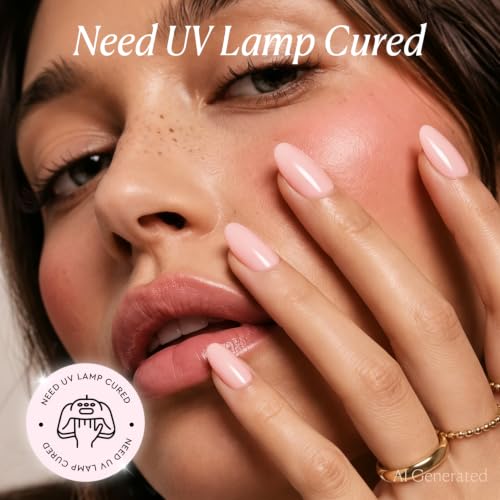 Image of AZUREBEAUTY 18ML Milky Pink Jelly Sheer Natural Gel Nail Polish | Jelly Pink Natural Translucent Soak Off UV /LED Gel Polish for French Tips, High Gloss Nail Art Gel for DIY Manicure Salon Use