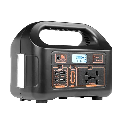 Banco de energía portátil de 150 W para Acampar, Almacenamiento de energía para el hogar y Exteriores, Fuente de alimentación móvil de 220 V con Luces LED para Viajes de Larga y Corta distan