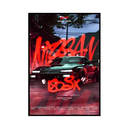 Image of Aniculture JDM Car Poster Bundle - BMW Beamer, Nissan GTR & 180SX A4 HD Wall Art, Vibrant Colors, 300 GSM Thick Cardstock | Modern Room, Bedroom & Office Decor