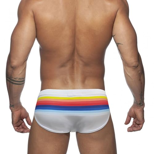 UXH Swimwear Men Sexy Swim Briefs Pride Day Strips Swimsuits Swim Briefs Bikini Board Surf Shorts Trunk3