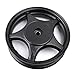 Minho MT2.15x10 Steel Rear Drum Brake Wheel Hub 10 Inch Compatible with Chinese GY6 50cc 4-stroke Engine Scooter Mopeds Taotao 50cc Sunl 50cc,Black Finish,5-spoke Wheel Rim