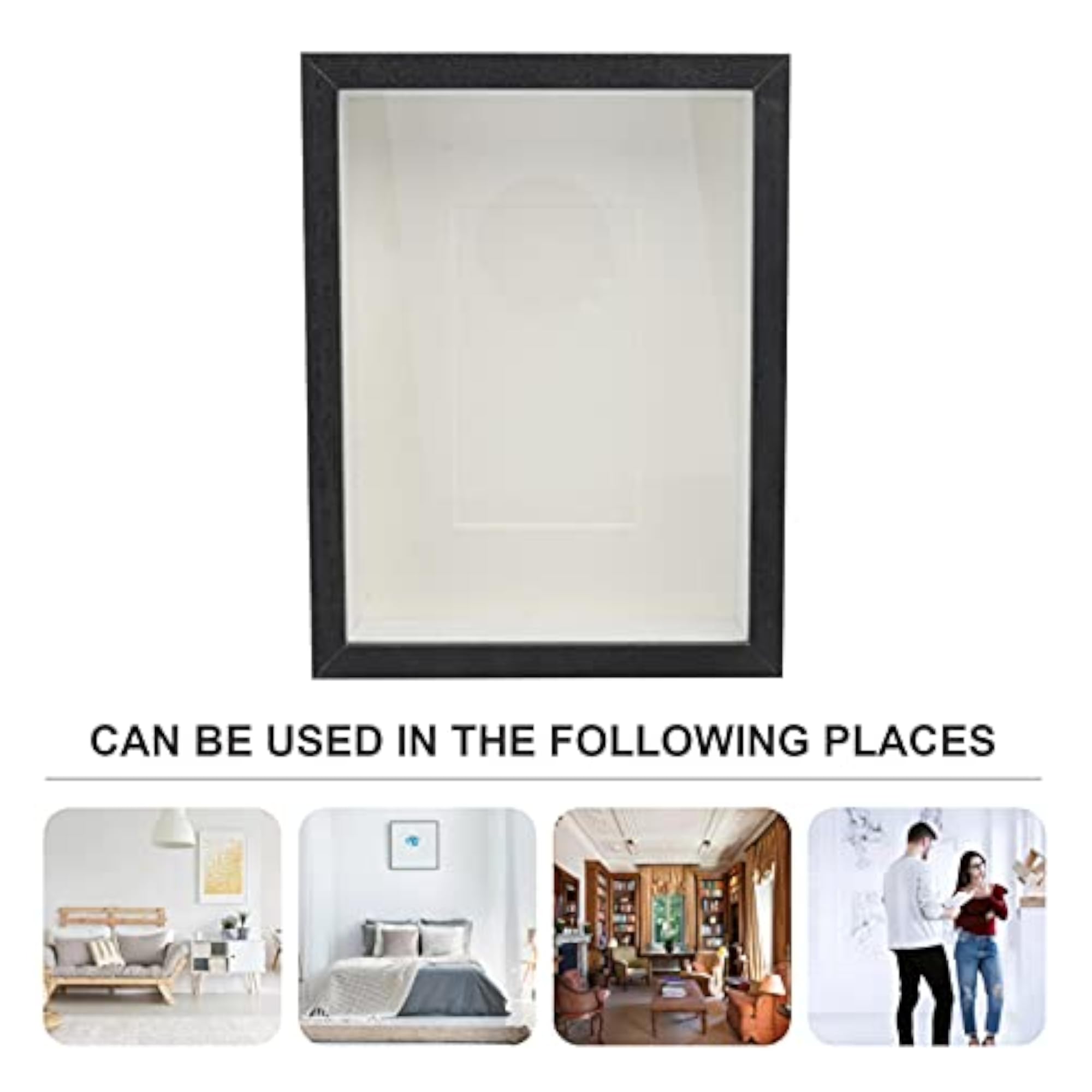 Black Shadow Box Frame for Dried Flower Display