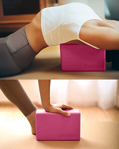image for GYSPOR Yoga Blocks 2 Pack Eco Friendly Yoga Block with Non-Slip Surfac