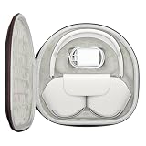 Picture of Ginsco All-in-one Hard Travel Case for Apple AirPods Max Wireless Over-Ear Headphones, Compatible with Original Apple Smart Case Charge Cables,Slim Organizer Hard Shell Bag with Sleep Mode (Black)