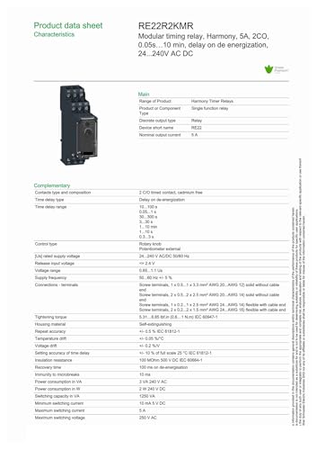Relais de temporisation RE22R2CMR modulaire temporisé rail DIN pour système d'automatisation - 2