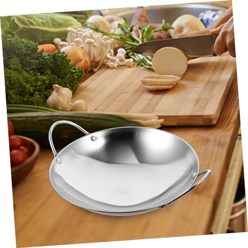 Wok de acero inoxidable con doble asa, juego de 2 unidades miniatura 7