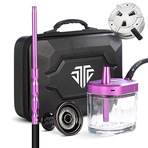 TSAR Chicha GoFast Violet - Chicha Portable Complète avec Mallette et Système de Chauffe