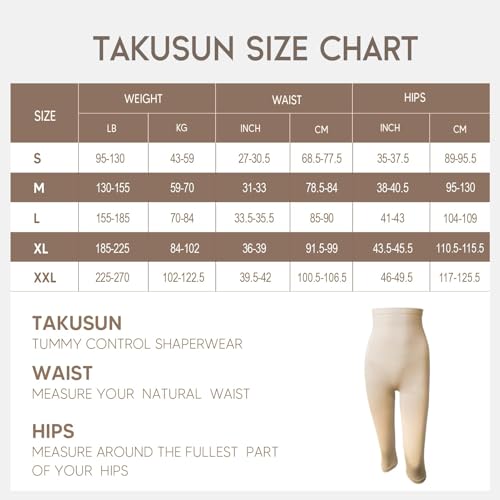 Takusun Leggings Modeladoras para Mulheres Controle de Barriga Cintura Alta Capri Modelador Corporal