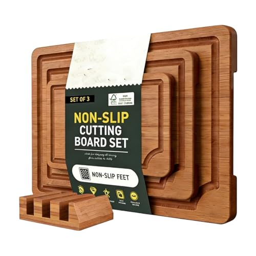 Planche à découper en lot de 3 robustes pour préparation cuisine