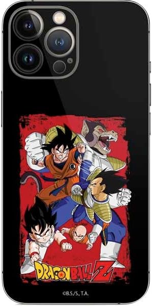 Vista 39 de Skinit Calcomanía para iPhone 14 Pro Max, diseño oficial de Dragon Ball Z Goku Iconic Kanji Symbol Naranja