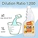 Aolleteau Floor Cleaner Compatible with All Robot Vaccum and Mop, Wet Dry Vacuums With Mopping and Wetjet Mops, 16.9 FL.oz, Concentrate, Dilution Ratio 1:200, Orange Scent